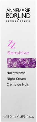 ZZ Sensitive, Night Cream, 1.69 fl oz (50 ml) by AnneMarie Borlind, 健康，皮膚，晚霜，zz敏感護膚系列 HK 香港
