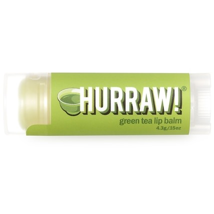 Lip Balm, Green Tea.15 oz (4.3 g) by Hurraw! Balm, 洗澡，美容，唇部護理，唇膏 HK 香港